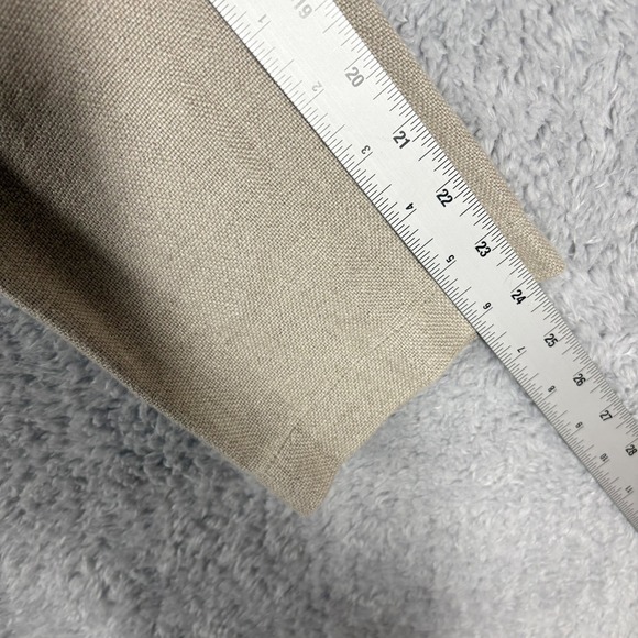 Eileen Fisher 100% Organic Linen Open Front Blazer Jacket Size M Beige Tan - Picture 4 of 7